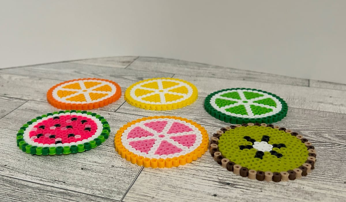 Perler Bead  Fruit Coasters