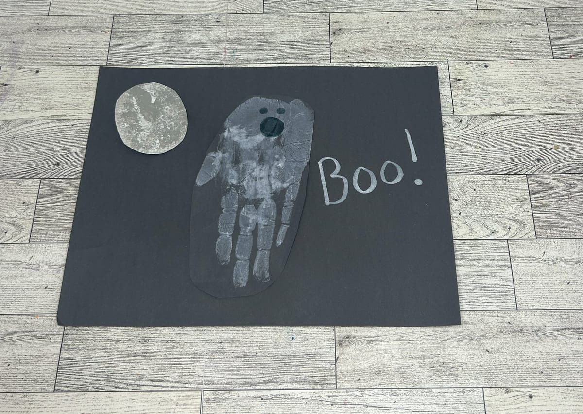 Halloween Handprint Ghost Craft