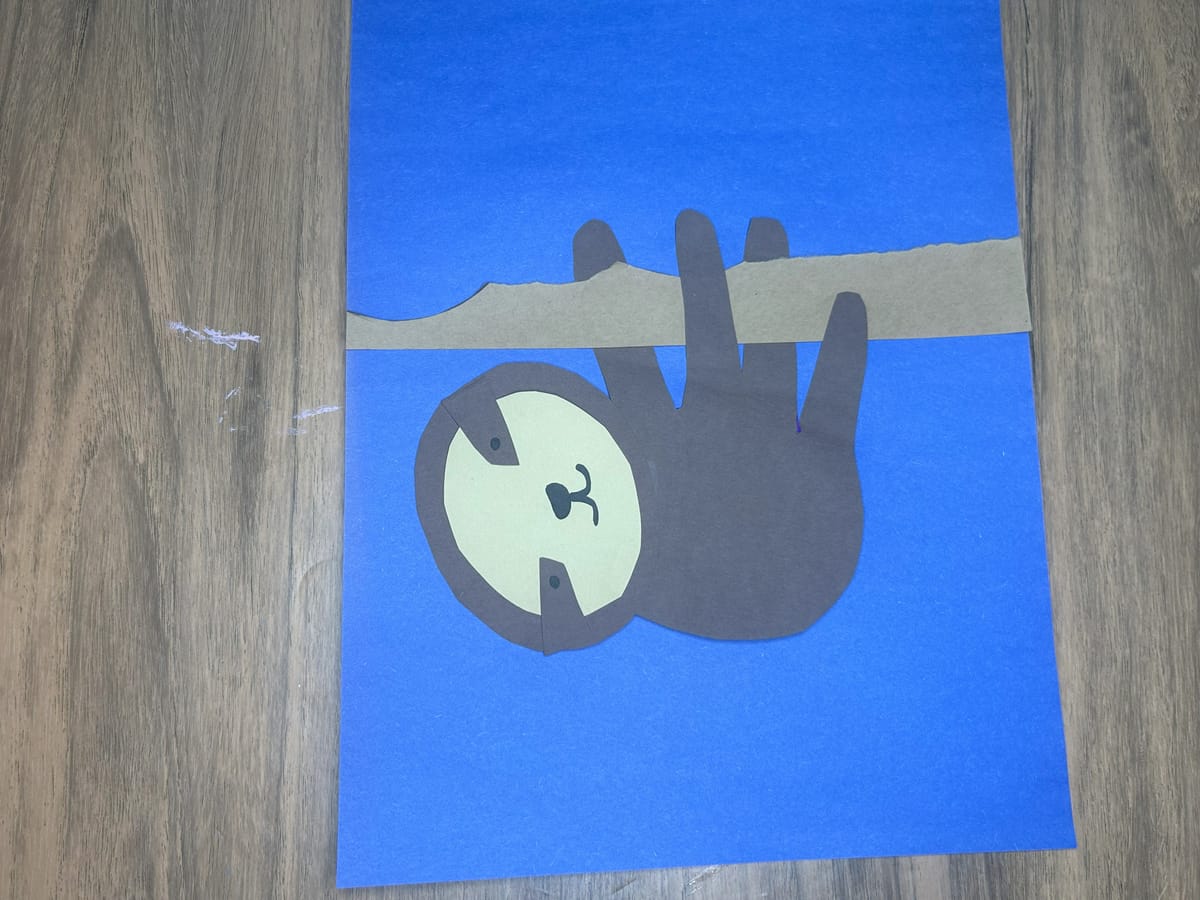 Sloth Handprint Craft