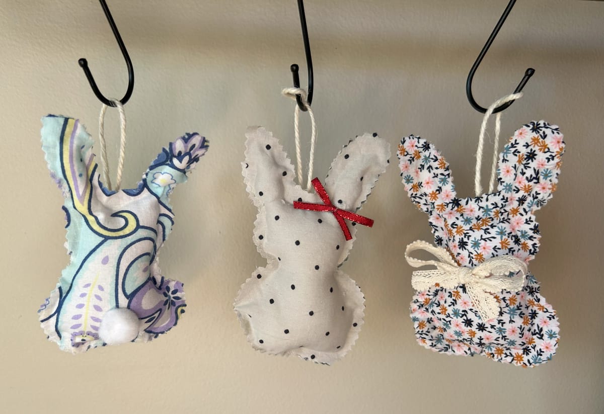 Repurposed Face Mask Bunnies