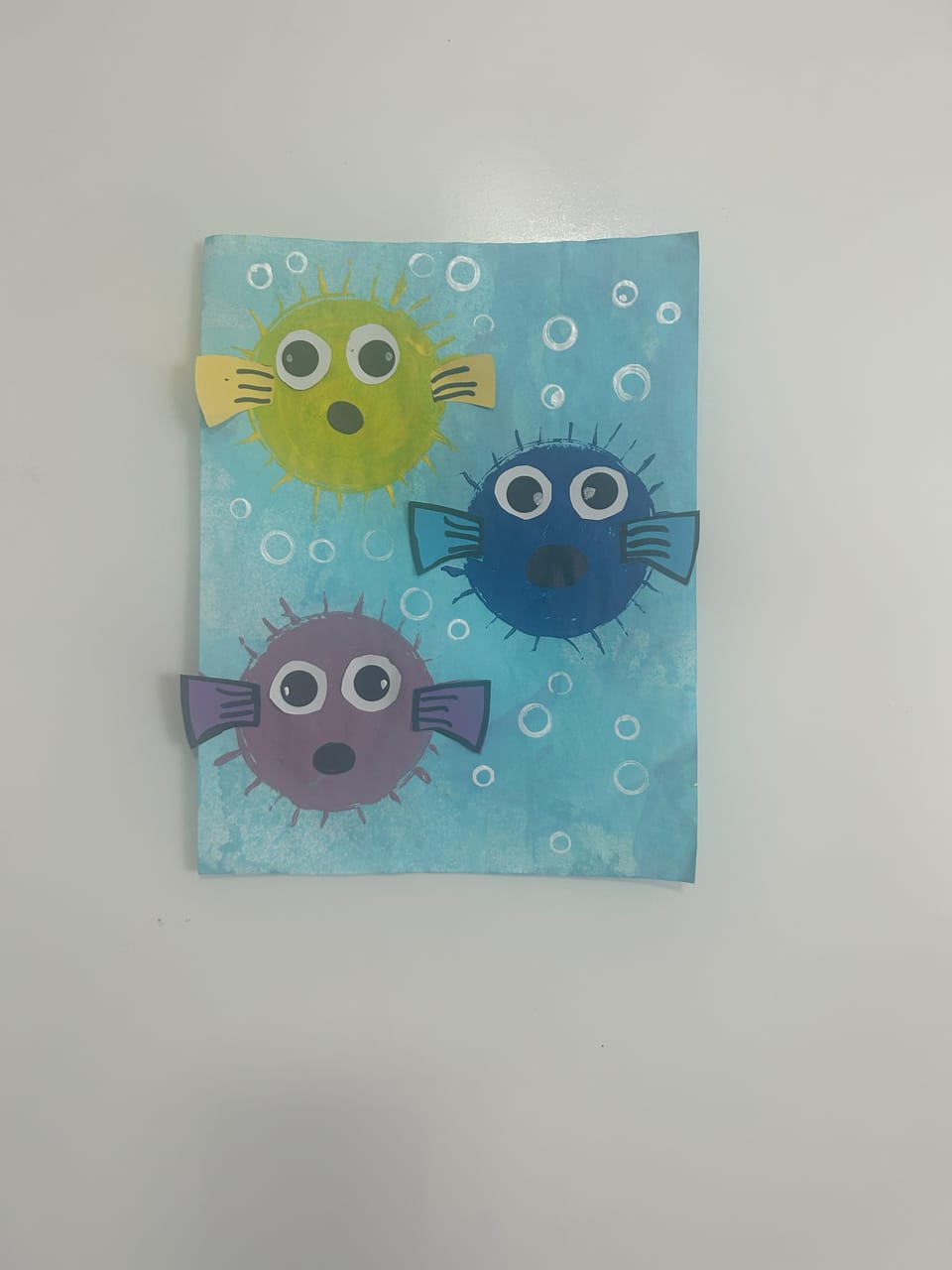 Pufferfish painted craft
