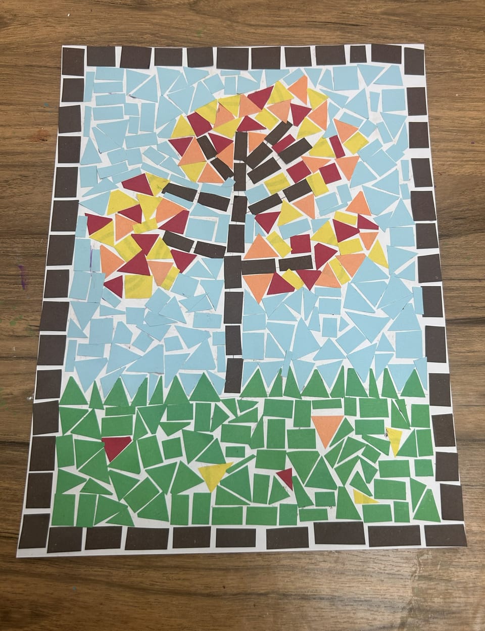 DIY Fall Mosaic Picture